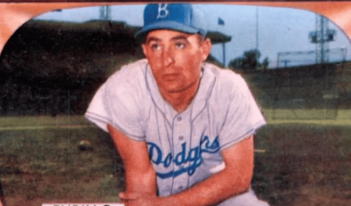 Carl Furillo in action, representing the Brooklyn Dodgers in "The Boys Of Summer."
